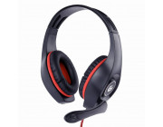 Gembird GHS-05-R, Gaming headset with volume control, red-black, 3.5 mm